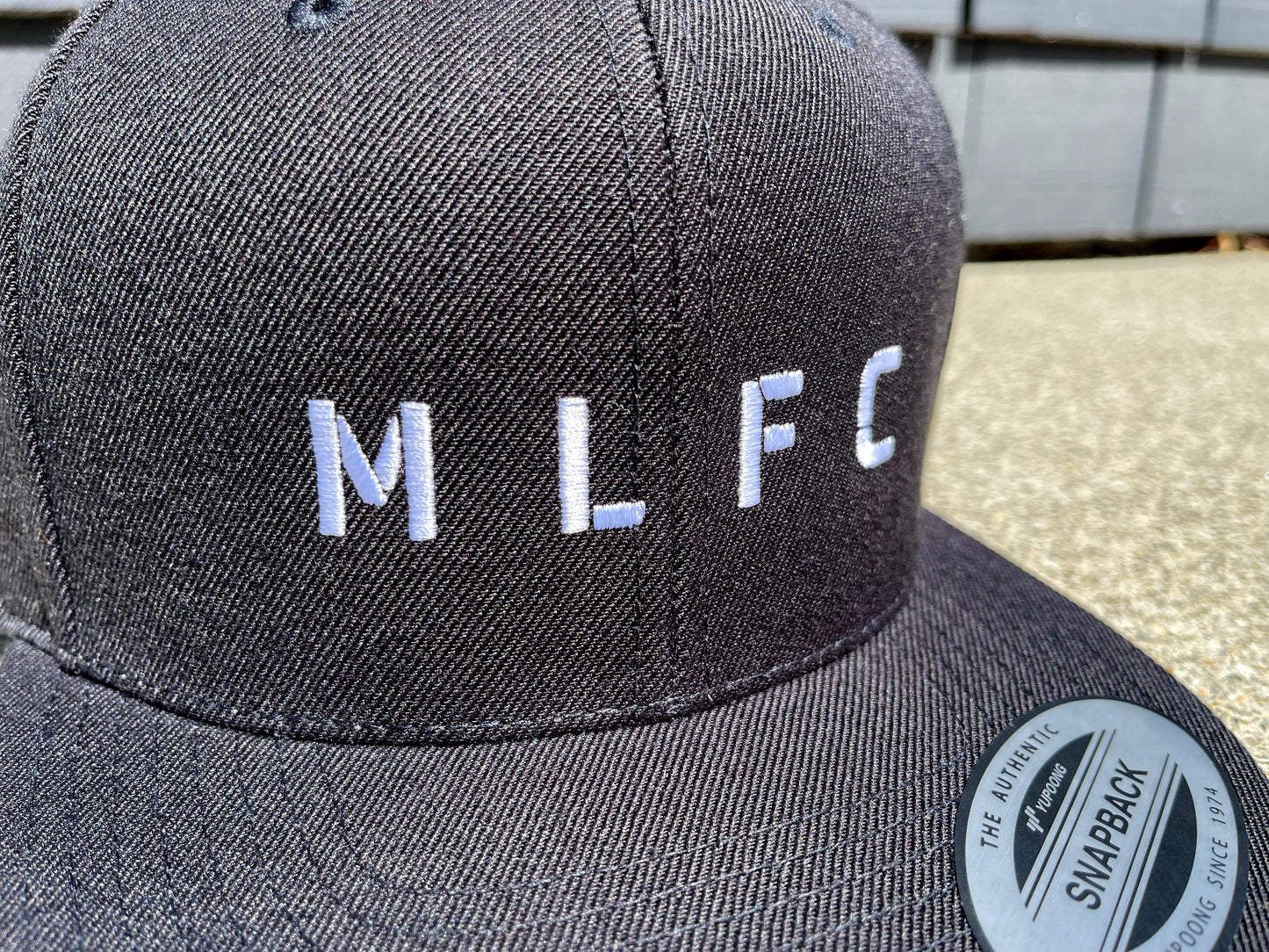 BLACK MLFC Embroidered Snapback Adjustable Cap