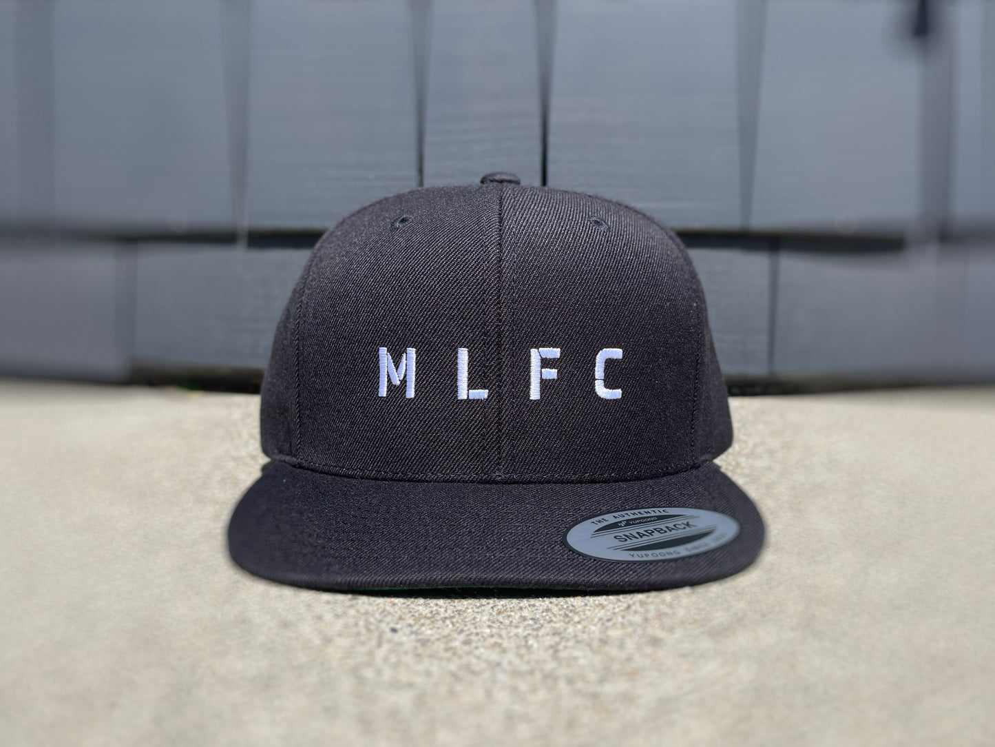 BLACK MLFC Embroidered Snapback Adjustable Cap