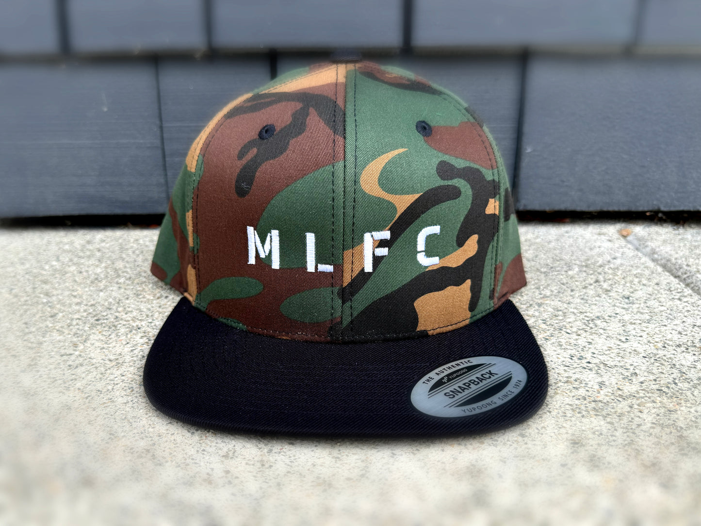 CAMO & BLACK MLFC Embroidered Snapback Adjustable Cap