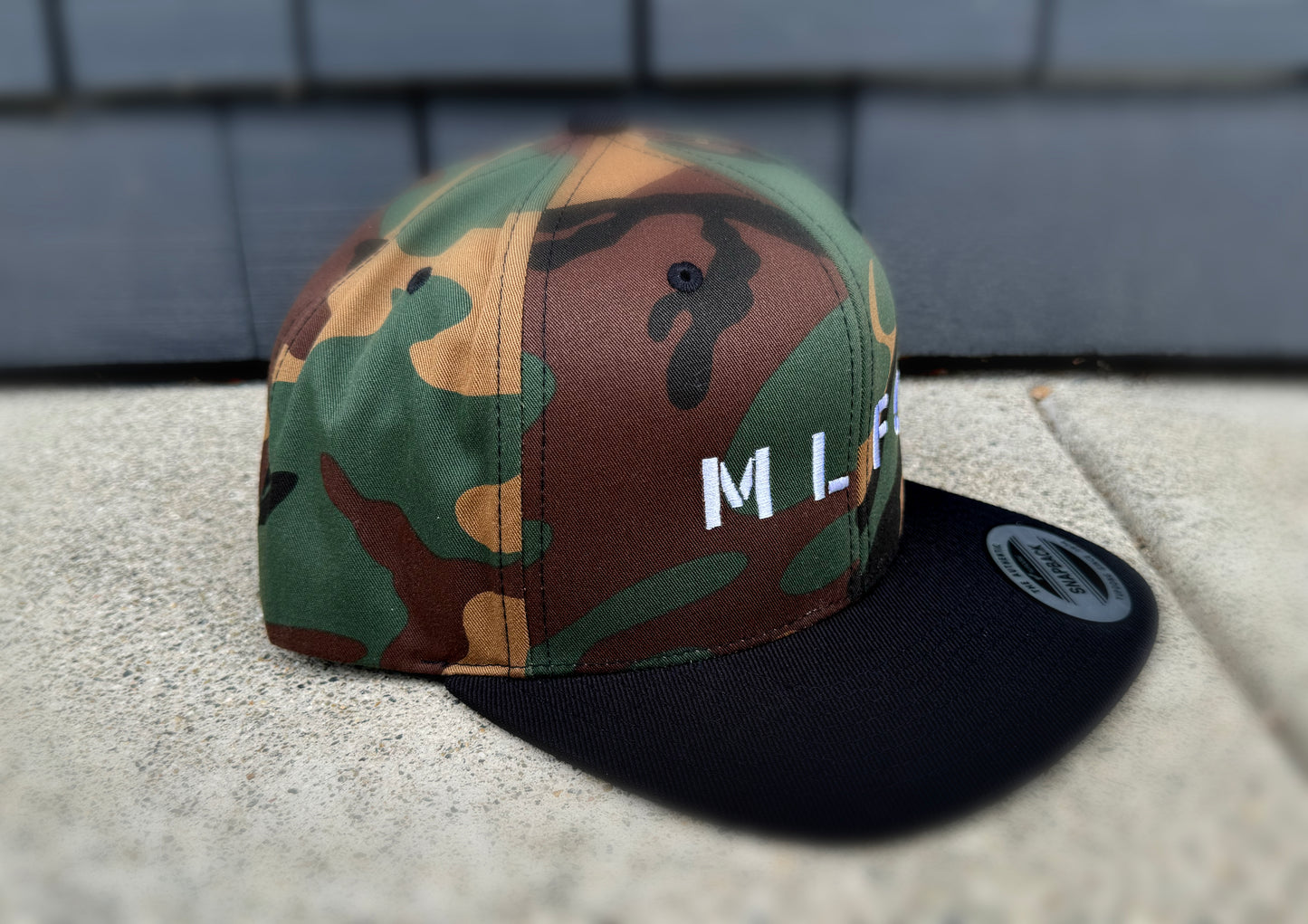 CAMO & BLACK MLFC Embroidered Snapback Adjustable Cap