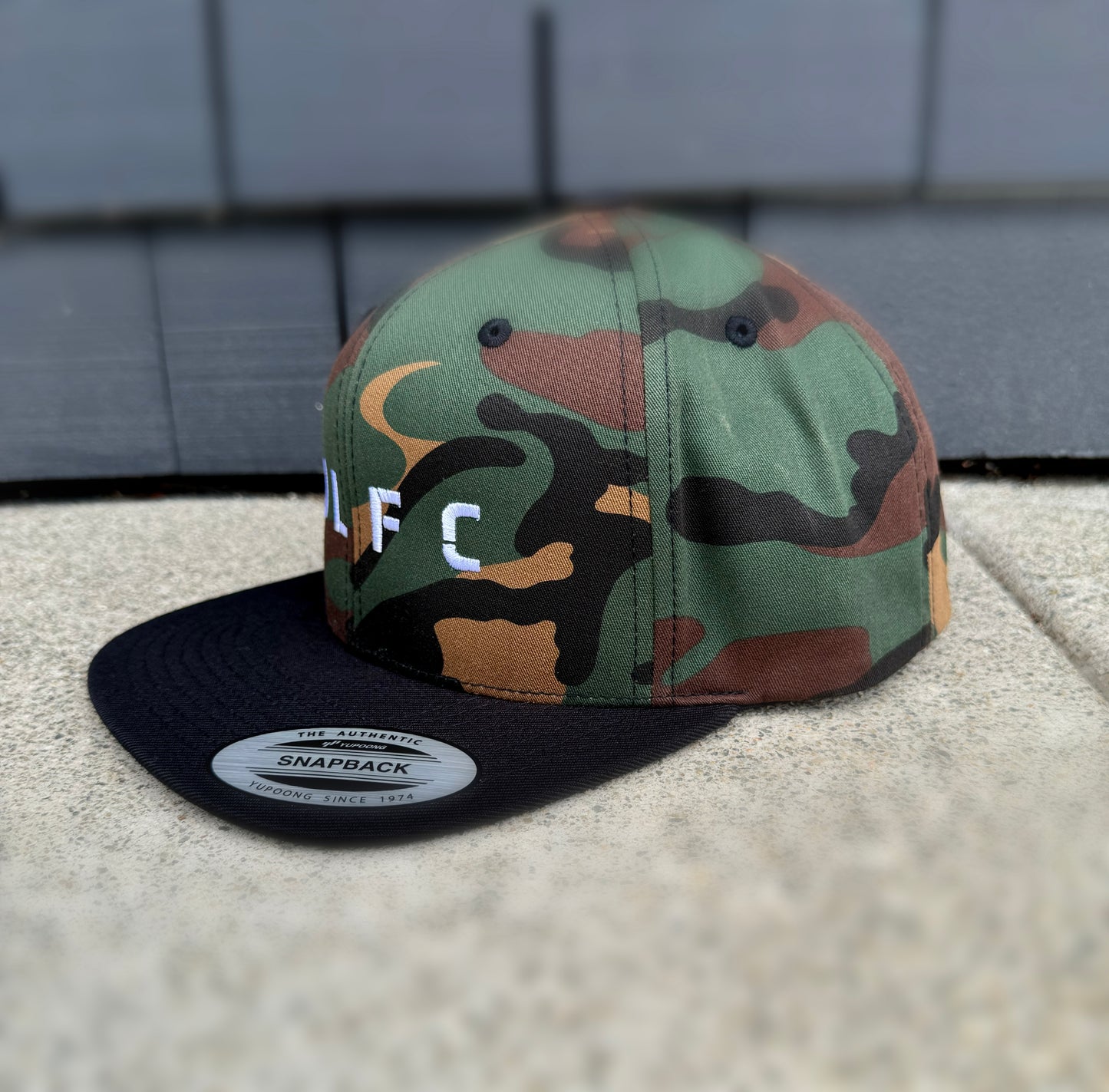 CAMO & BLACK MLFC Embroidered Snapback Adjustable Cap