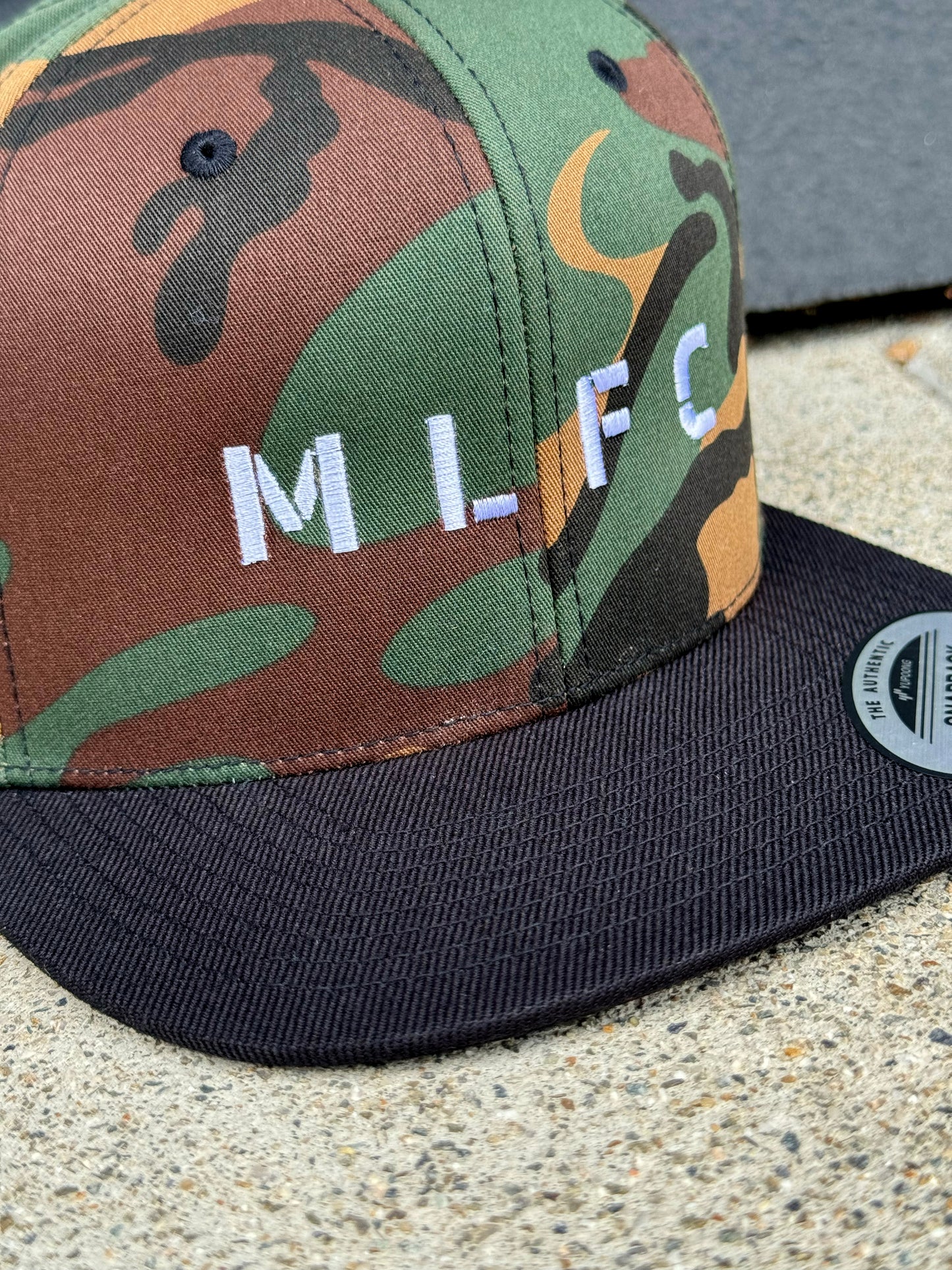 CAMO & BLACK MLFC Embroidered Snapback Adjustable Cap