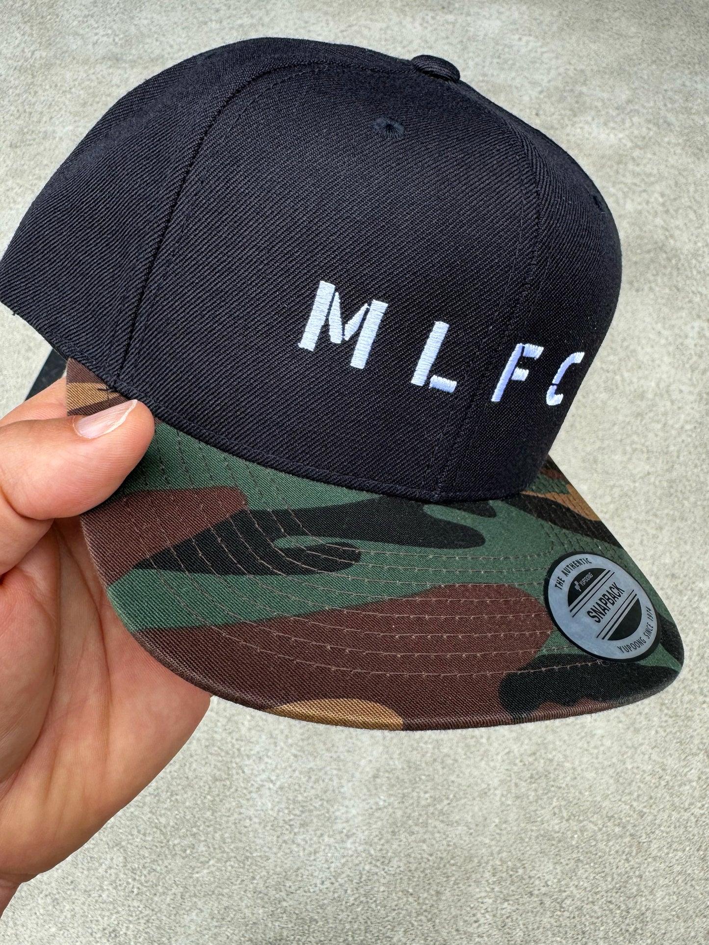 BLACK & CAMO MLFC Embroidered Snapback Adjustable Cap