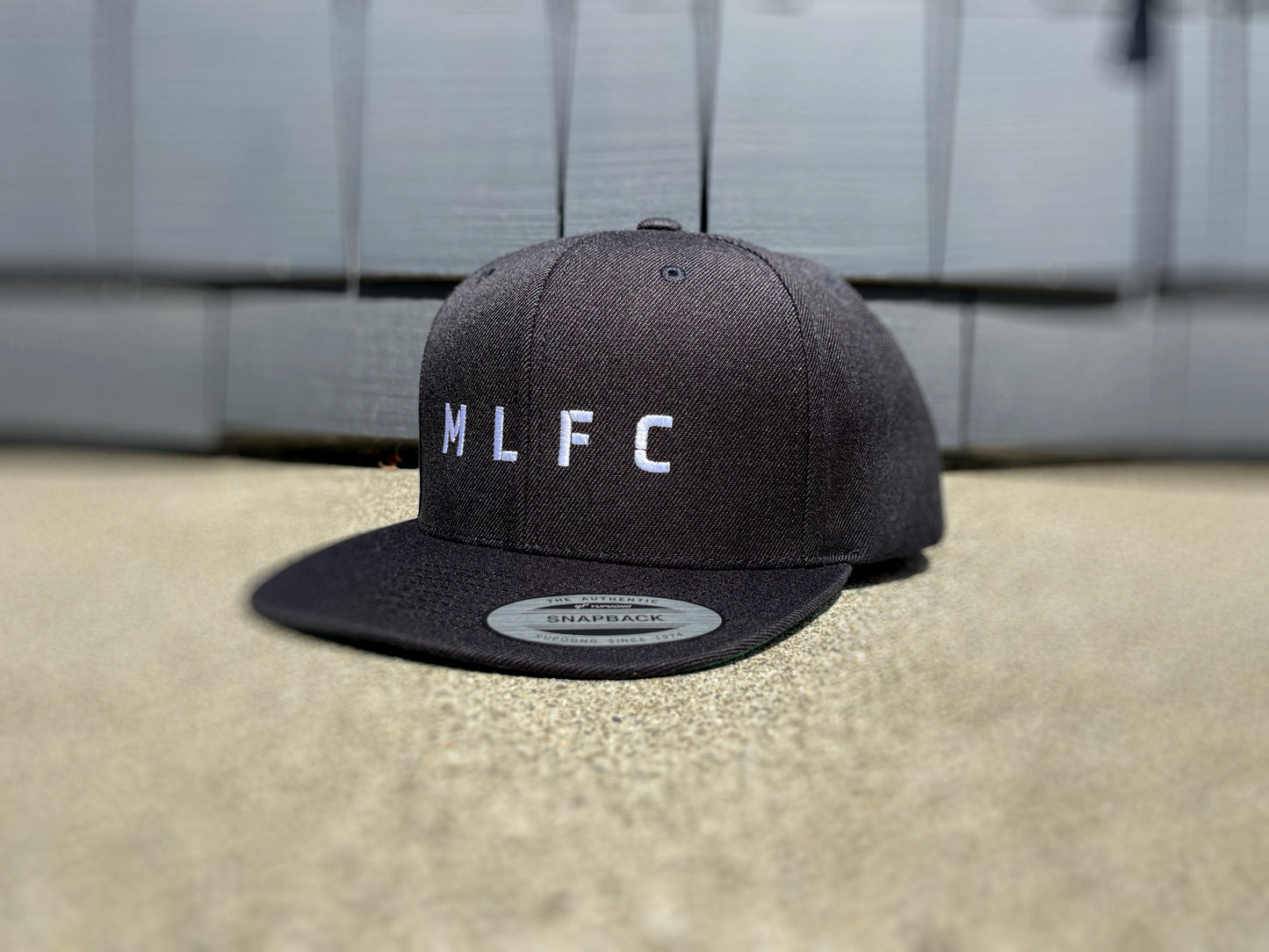 BLACK MLFC Embroidered Snapback Adjustable Cap