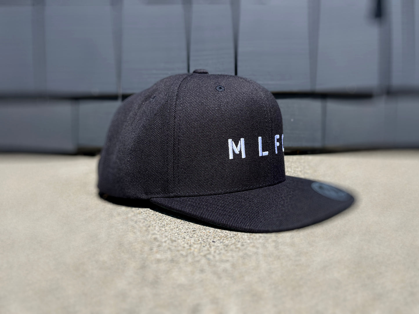 BLACK MLFC Embroidered Snapback Adjustable Cap